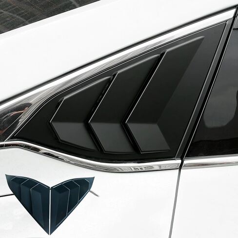 ABS الجانبية الخلفية النافذة Lovens Air Vent Scoop Scoop Cover الستائر Trim for Honda Accord 2018 2019 2020 2021 2022 （Matte Black） in Kuwait