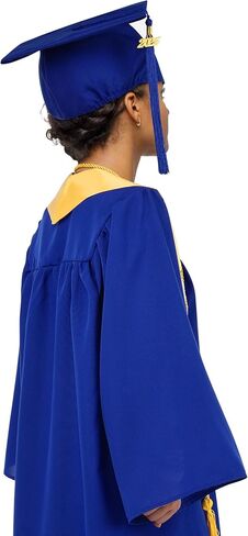 SOMSOC 5 Pieces Adults Matte Graduation Gown Cap Set with 2025 Tassel Graduation Sash Honor Cord Kit for High School College in Saudi Arabia
