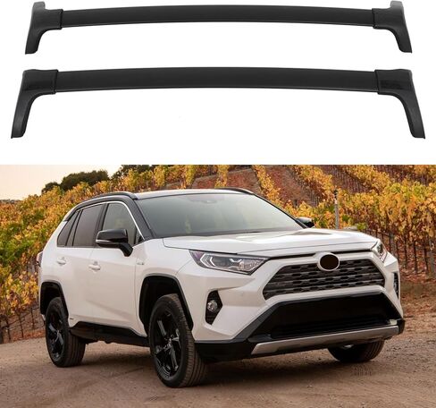 أشرطة رف سقف OCPTY لتويوتا RAV4 2019-2023 رفوف الأمتعة على السطح حاملة حاملة حقائب أمتعة قوارب الزورق الزورق in Kuwait