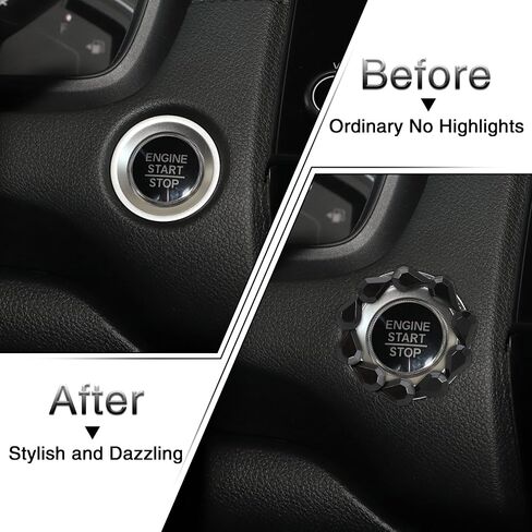 TOMALL Bling Car Engine Start Button Cover Bling Interior Crystal Push Start Button Ring Cap Sparkly Teardrop Gem Ignition Ring Rhinestone Engine Start Stop Trim Decorations Universal for Car (Purple) in Saudi Arabia