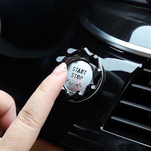TOMALL Bling Car Engine Start Button Cover Bling Interior Crystal Push Start Button Ring Cap Sparkly Teardrop Gem Ignition Ring Rhinestone Engine Start Stop Trim Decorations Universal for Car (Purple) in Saudi Arabia