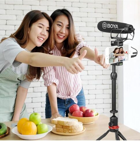 بويا BY-BM2021 ميكروفون بندقية فيديو القلب خفيف الوزن للهواتف الذكية DSLR مكثف كهربائي اتجاهي بندقية فيديو ميكروفون نيكون كانون سوني دي اس ال ار كاميرا الفيديو in Kuwait