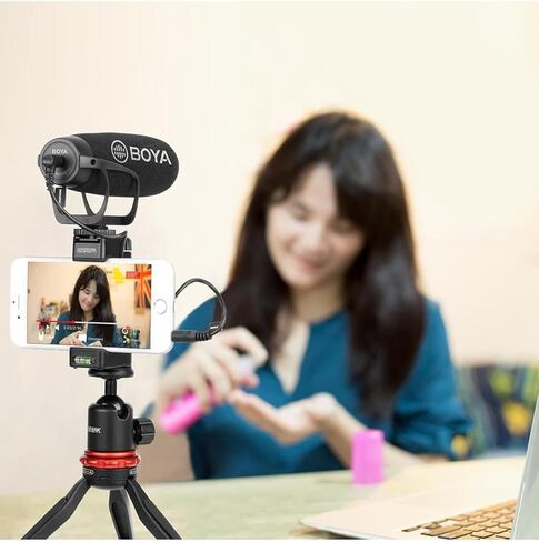 بويا BY-BM2021 ميكروفون بندقية فيديو القلب خفيف الوزن للهواتف الذكية DSLR مكثف كهربائي اتجاهي بندقية فيديو ميكروفون نيكون كانون سوني دي اس ال ار كاميرا الفيديو in Kuwait
