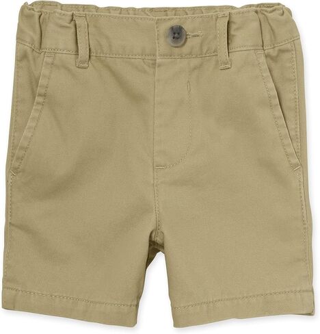 The Children's Place Baby Boys' and Toddler Stretch Chino Shorts, Black/Fin Gray/Flax 3-Pack, 4T in Saudi Arabia