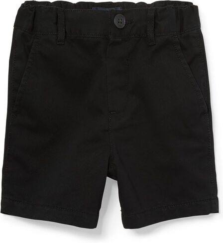 The Children's Place Baby Boys' and Toddler Stretch Chino Shorts, Black/Fin Gray/Flax 3-Pack, 4T in Saudi Arabia