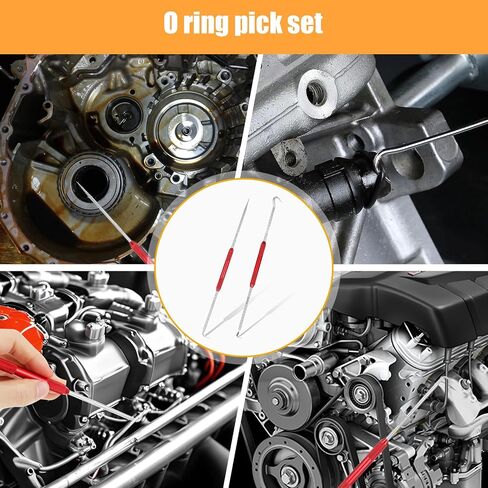 خطاف واختيار مجموعة ، خطاف الحلقة O واختيار Set Set Puller مزيل ، ختم زيت السيارات السنانير المصغرة والاختيار لإصلاح السيارات ، الأحمر ، أداة حلقة لختم زيت السيارات in Saudi Arabia