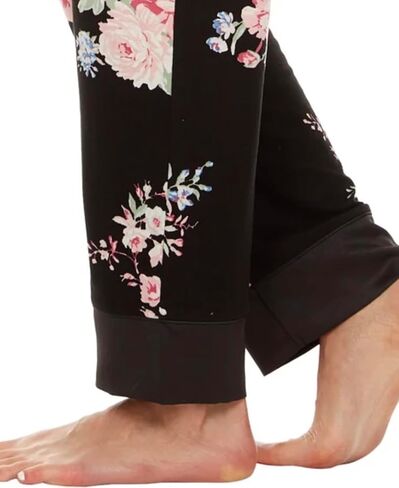 FN Women's 2 قطعة Super Super Satin Trim Troch Twch Twch Pajama Sleege Lounge in Kuwait