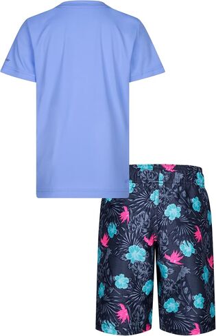 Hurley Baby Boys' Swim_Suit 2-Piece Sets, Orange/Doodle, 4T in Saudi Arabia