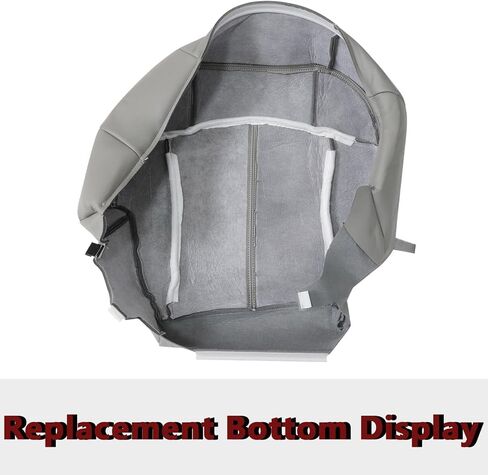 Secosautoparts السائق السائق السفلي البديل غطاء المقعد الجلدي بيوتر الرمادي #122 922 متوافق مع تشيفي سيلفرادو تاهو سوبربان GMC Sierra 1500 2500 3500 1999 2000 2001 2002 in Kuwait