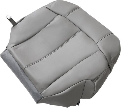 Secosautoparts السائق السائق السفلي البديل غطاء المقعد الجلدي بيوتر الرمادي #122 922 متوافق مع تشيفي سيلفرادو تاهو سوبربان GMC Sierra 1500 2500 3500 1999 2000 2001 2002 in Kuwait