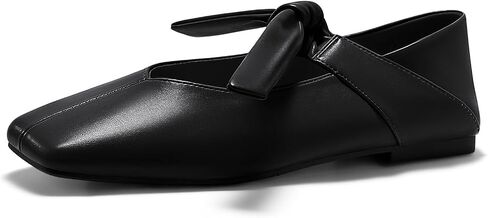 Coutgo Womens Mary Jane Flats Bow Square Toe Ballet Flats Dressy Comfortable Slip on Flat Shoes in Saudi Arabia