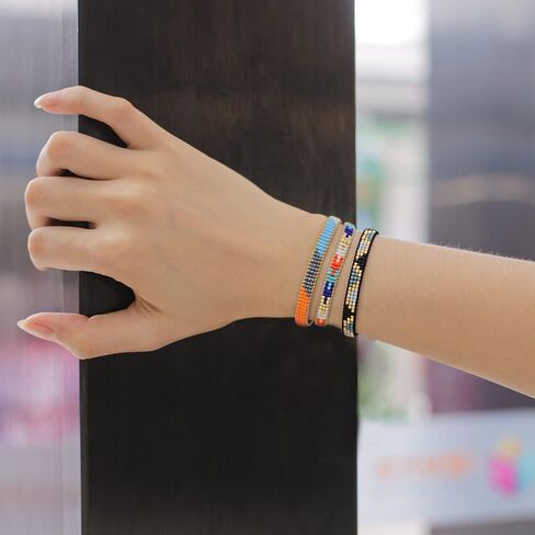 KELITCH Clear Miyuki Beaded Bracelets Handmade Friendship Strand Bracelets Charm Adjustment Bracelets Jewelry For Women in Saudi Arabia