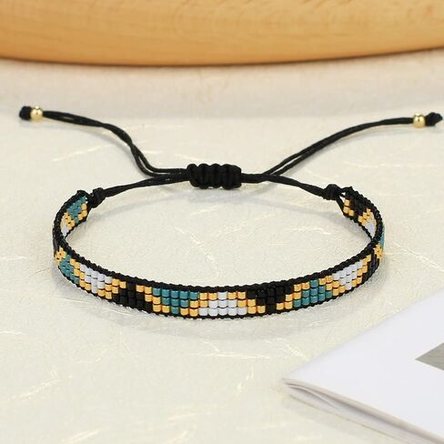 KELITCH Clear Miyuki Beaded Bracelets Handmade Friendship Strand Bracelets Charm Adjustment Bracelets Jewelry For Women in Saudi Arabia