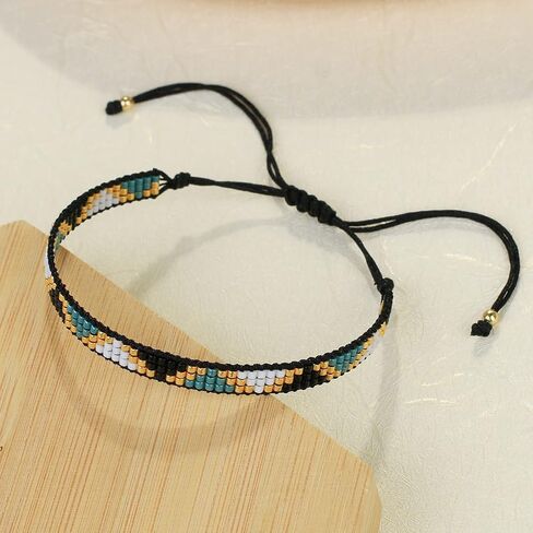 KELITCH Clear Miyuki Beaded Bracelets Handmade Friendship Strand Bracelets Charm Adjustment Bracelets Jewelry For Women in Saudi Arabia