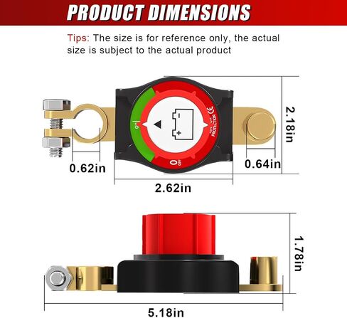 Top Post Batter Batchonction Switch Master Switch ، 12-48V مفتاح قطع البطارية الشاق ، مفاتيح مفاتيح قتل الطاقة مغلقة للسيارة ، ATV ، RV ، بطاريات القوارب والسيارات (TOP POST) in Kuwait