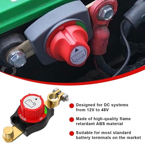 Top Post Batter Batchonction Switch Master Switch ، 12-48V مفتاح قطع البطارية الشاق ، مفاتيح مفاتيح قتل الطاقة مغلقة للسيارة ، ATV ، RV ، بطاريات القوارب والسيارات (TOP POST) in Kuwait
