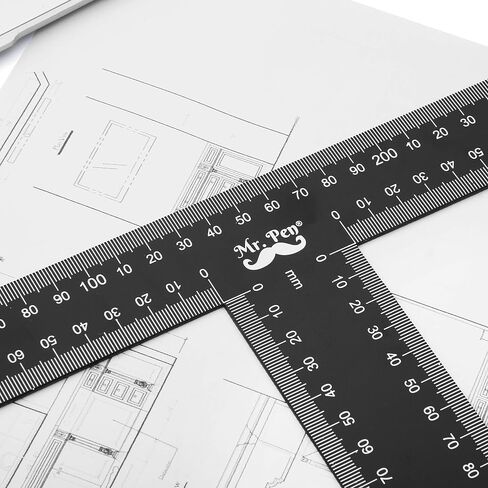 Mr. Pen - T Square, T Ruler, 12 inch Metal Ruler, T Square Ruler, Drafting Tools, Architect Ruler, Set Square, Drafting Ruler, Tsquare, Truler, Architectural Triangle, Tee Ruler, L Square, Scale Ruler in Saudi Arabia