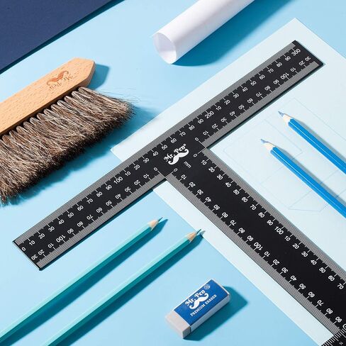 Mr. Pen - T Square, T Ruler, 12 inch Metal Ruler, T Square Ruler, Drafting Tools, Architect Ruler, Set Square, Drafting Ruler, Tsquare, Truler, Architectural Triangle, Tee Ruler, L Square, Scale Ruler in Saudi Arabia