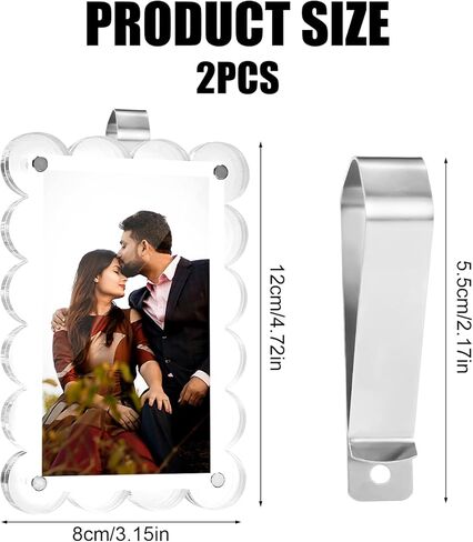 2PCS CAR SUN SUN VILEDOR ، حامل صورة أكريليك ، إطار صورة ، إطار صورة مغناطيسية ، مقطع ، حامل صورة ، إكسسوارات عرض صورة لمعظم أقنعة السيارات in Kuwait