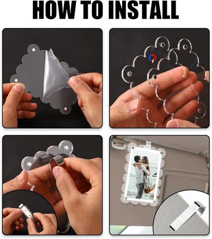 2PCS CAR SUN SUN VILEDOR ، حامل صورة أكريليك ، إطار صورة ، إطار صورة مغناطيسية ، مقطع ، حامل صورة ، إكسسوارات عرض صورة لمعظم أقنعة السيارات in Kuwait