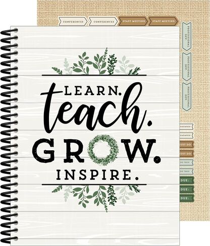 Carson Dellosa Celebrate Learning Teacher Planner, 8" x 11" Undated Teacher Planner With Planner Stickers, Colorful Dot Teacher Planners and Lesson Planner for Classroom Organization in Saudi Arabia