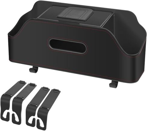 Car Seat Organizer, Car Hanging Headrest Backseat Organizer with 2 Drink Cup Holder,Backseat Car Organizer, Tissue Box and Mobile phone holder for Kids and Travel in Saudi Arabia