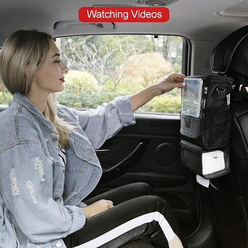 Car Organizer Storage, Car Tissue Holder, Cooler Bag with Phone iPad Holder, Backseat Watertight Insulated Food Pocket, Seat Back Container, Upgraded Style in Saudi Arabia
