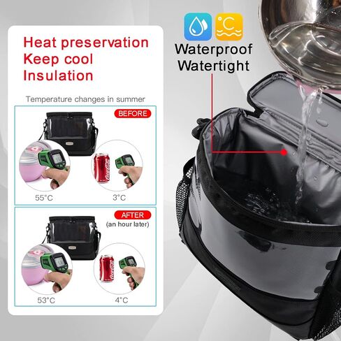Car Organizer Storage, Car Tissue Holder, Cooler Bag with Phone iPad Holder, Backseat Watertight Insulated Food Pocket, Seat Back Container, Upgraded Style in Saudi Arabia