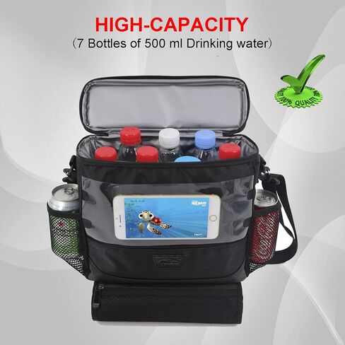 Car Organizer Storage, Car Tissue Holder, Cooler Bag with Phone iPad Holder, Backseat Watertight Insulated Food Pocket, Seat Back Container, Upgraded Style in Saudi Arabia