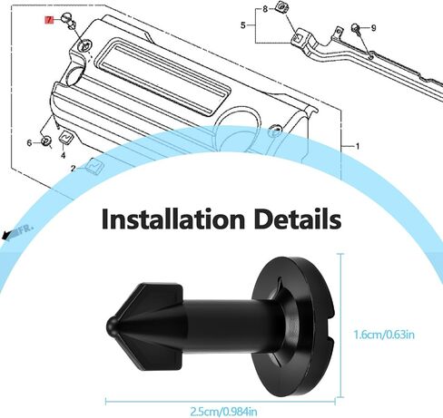 4PCS Engine Appearance Cover Mounting Stud Compatible with Honda Replaces 91501-SS8-A01 91501SS8A01 in Saudi Arabia