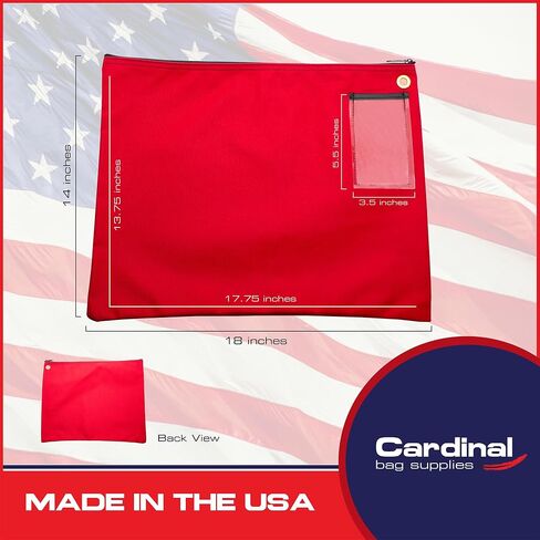Interoffice Mailer Canvas Transit Sack Zipper Bag 18w x 14h Royal Blue in Saudi Arabia