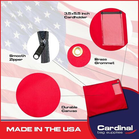 Interoffice Mailer Canvas Transit Sack Zipper Bag 18w x 14h Royal Blue in Saudi Arabia