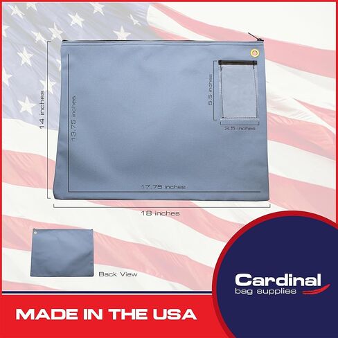 Interoffice Mailer Canvas Transit Sack Zipper Bag 18w x 14h Royal Blue in Saudi Arabia