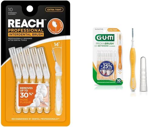 الوصول إلى فرشاة بين الأسنان ضيقة للغاية 0.7 ملم | يزيل ما يصل إلى 30% المزيد من البلاك | مصمم خصيصًا لحماية اللثة، خالٍ من PFAS | 10 فرش in Kuwait