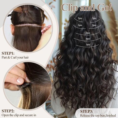 Clip in Hair Extensions 6pcs Clip ins Ash Blonde Highlight Bleach Blonde hair extensions Body Wavy Curly Hair Clip in Extensions Clip on Sew in Hair Synthetic for Women 20 inch, 230G/Set in Saudi Arabia
