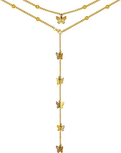 Sexy Butterfly Back Chain Necklace for Backless Dress Bridal Wedding Butterfly Backdrop Chain Jewelry Simple Body Chain Jewelry for Women in Saudi Arabia