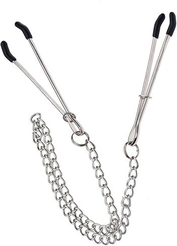 Body Jewelry Non Piercing Nipple Clamps Adjustable Stainless Steel Body Chain Clips Fake Nipple Piercing for Women Beginner Jewelry in Saudi Arabia
