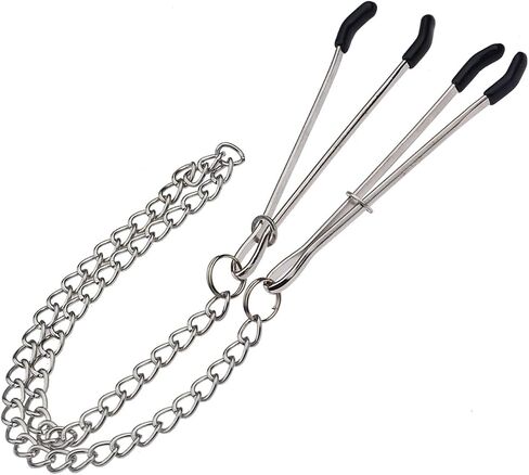 Body Jewelry Non Piercing Nipple Clamps Adjustable Stainless Steel Body Chain Clips Fake Nipple Piercing for Women Beginner Jewelry in Saudi Arabia