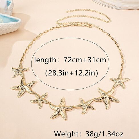 Seashell Starfish Waist Chains for Women Boho Shell Pearl Body Chain Sexy Gold Starfish Waist Chains Summer Beach Body Accessories Jewelry for Women in Saudi Arabia