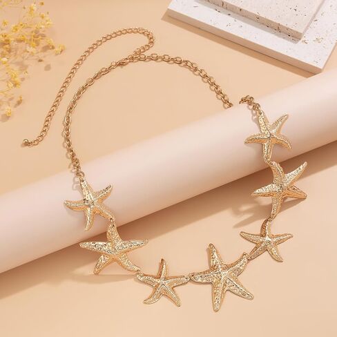 Seashell Starfish Waist Chains for Women Boho Shell Pearl Body Chain Sexy Gold Starfish Waist Chains Summer Beach Body Accessories Jewelry for Women in Saudi Arabia