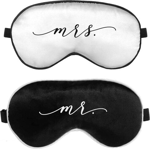 Honeymoon Sleep Masks Set | Wedding Gift for Bride and Groom | Satin Blindfolds (Hubby & Wifey) in Saudi Arabia