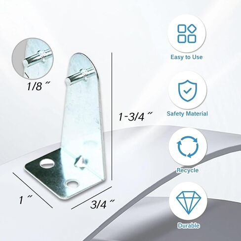 niiiytyb 8pcs الأعمى امسك قوسين الستائر المعدنية السفلية بدائل حامل السكك الحديدية للمنفذات الصغيرة النافذة Sunblind Door Hardware الدعامة الأفقية متينة للنوافذ والظلال 1-3/4 " in Saudi Arabia