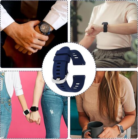 Silicone Watch Bands, Slim Watch Straps with Quick Release Waterproof Sport Watchbands for Men and Women in Kuwait