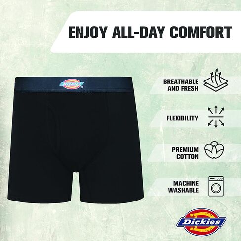 Dickies Mens Intelder 7 Pack Mens Boxer Boxer for Men Cotton Stretch in Saudi Arabia