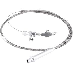 TH350 Kickdown Cable, Stainless Braided Kickdown Cable Detent Line Wire, Shift Cable for 350 TH350 Transmissions, Silver