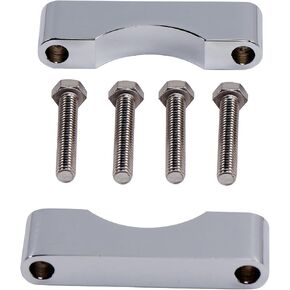 Enhance Your Harley Touring Bike with our Chrome Front Fender Spacer Brackets Kit - 1" Wide - Compatible with 1997-2013 FLH FLT Models - Perfect for 21", 23", and 26" Front Tires