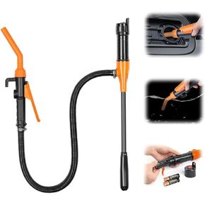 Portable Power Battery Pump, Electric Siphon Pump Water Transfer Pump, Hand Fuel Pump Portable Battery Pump for Gas, Fuel, Diesel, Water Transfer (Black)