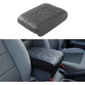 Center Console Armrest Cover Cushion Guard Pad Protector for Jeep Wrangler JK 2007 2008 2009 2010 2/4-Door Rubber Black Car Interior Accessories