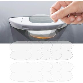 HAOBO 10Pcs Clear Car Door Handle Scratch Potector, Car Door Handle Scratch Protectors, TPU Car Door Sticker Universal Protective Films, Anti-Scratches Car Stickers for Most Cars, SUV and Vans